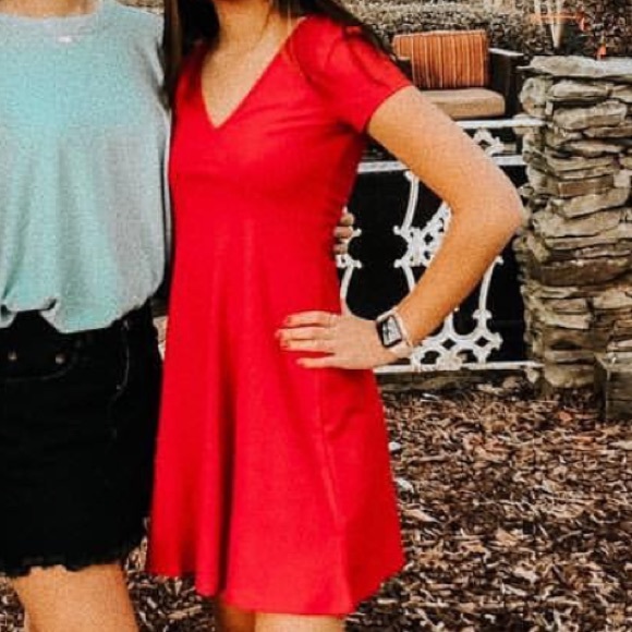 Macy’s Juniors Red Babydoll Dress - Picture 4 of 4